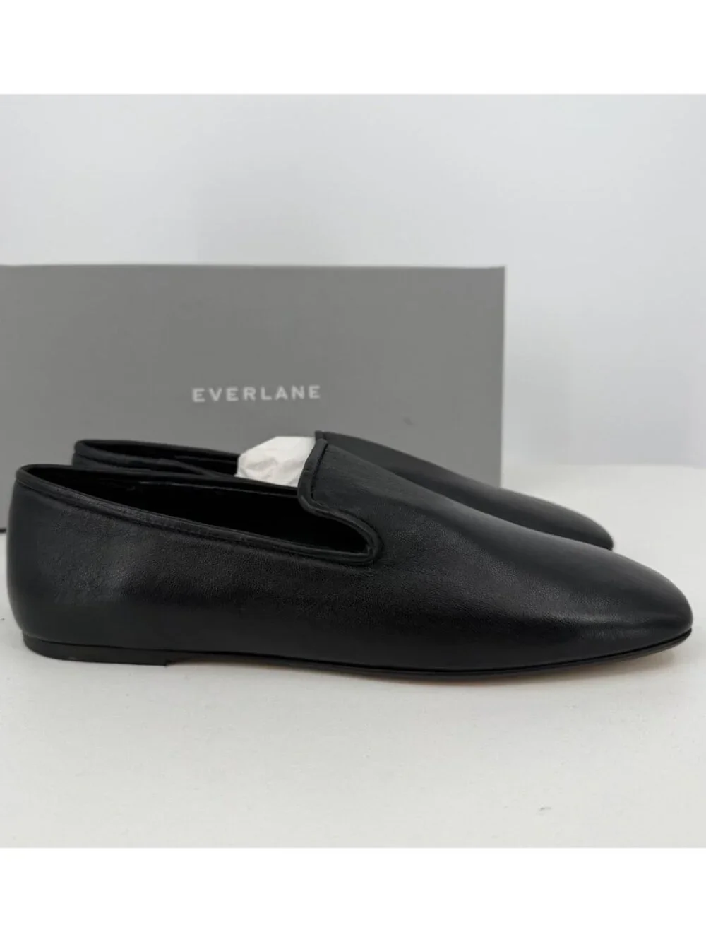 Everlane Italian Leather Day Loafer in BLACK size 5 Women's Slip-on Flat